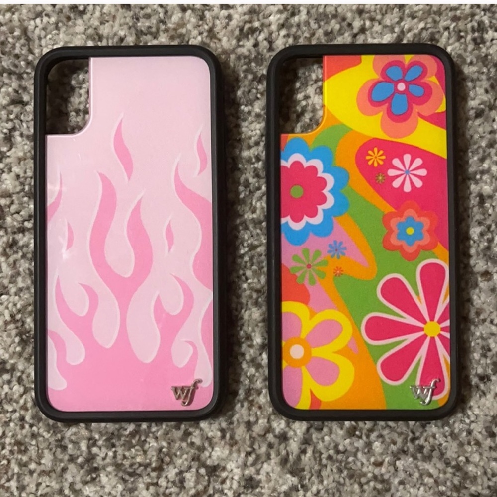 PINK FLAME WILDFLOWER CASE IPHONE X